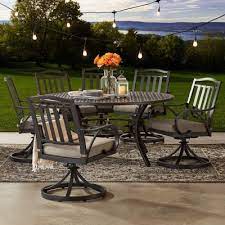 We collect this wonderful picture from internet and choose the best for you. Member S Mark Harbor Hill 7 Piece Cushion Dining Set Sam S Club