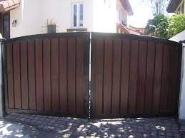 steel and wood gate gl railings