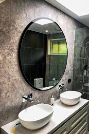 We actually have double vanities in most of the mountain house bathrooms, which makes it hard to do a single round. New Design Round Bathroom Mirrors Ideas Page 45 Of 53 Evelyn S World My Dreams My Colors And My Life