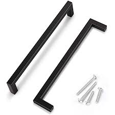 13 results center to center measurement (in.): Knobwell 25 Pack Matte Black Stainless Steel Kitchen Cabinet Door Handles T Bar Square Kitchen Cabinet Door Handle 7 9 16 Inch Hole Centers Modern Drawer Pulls Amazon Com