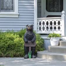 Sign Bear Statue Whimsical Indoor
