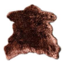 premium faux fur bear throw rug