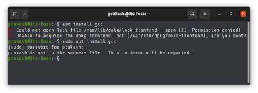 error on ubuntu and other linux