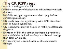 Cpk Lab Test Blood Test Results With Normal Range Reference