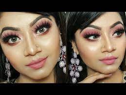 pink shimmery eye makeup tutorial