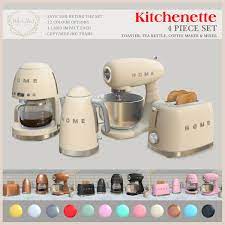 Would you put white appliances in a white kitchen? Second Life Marketplace What Next Kitchenette 4 Piece Set Small Appliances