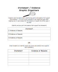 The Statement Evidence Chart Is A Graphic Organizer To Help