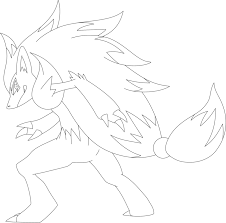 Select from 35754 printable crafts of cartoons, nature, animals, bible and many more. Lineart Of Zoroark By Inukawaiilover On Deviantart
