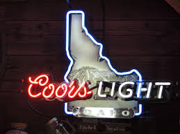 Neon Beer Sign Coors Light Idaho Neon Beer Signs Beer Signs Neon Signs