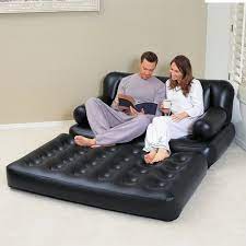black fabric bestway air sofa bed for