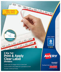 It's perfect for marker blending, is laser and inkjet compatible, acid free and archival. Avery Big Tab Print Apply Dividers 8 Tabs 5 Sets 11493 Avery Com
