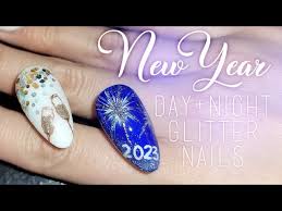new year nails chagne