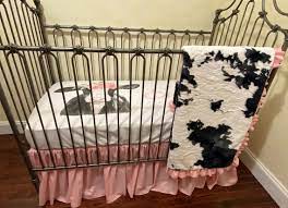 Baby Girl Crib Bedding Pink Fl Cow