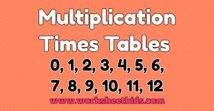 times tables free printable pdf