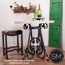 Pub Table Wrought Iron Base Outdoor