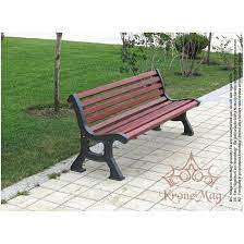 Bench Without Armrest Made Of Cast Iron