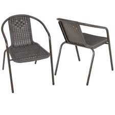 Stacking Plastic Wicker Chairs Outdoor