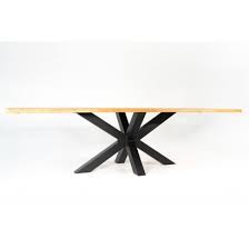 Dining Table Crossed Legs In Solid Oak