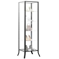 curio cabinet display with glass door