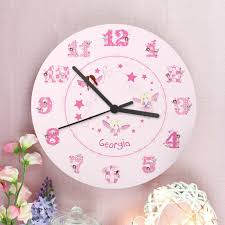 Personalised Fairy Wall Clock Pink By