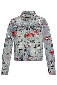 Printed Denim Jacket Michael Kors Vitkac Shop Online