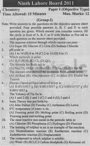 Matric  th Class Paper Pattern       Model Papers Assessment Scheme