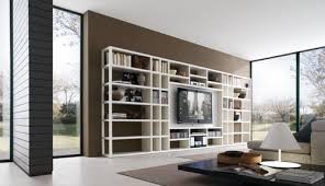 Living Room Wall Units Book Storage