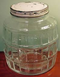 antique glass pickle jar