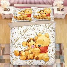 Yellow Winnie The Pooh Bear Bedding Set