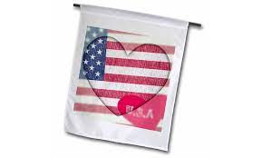 Off On Garden Flag Heart Love Usa F