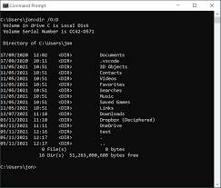 windows command prompt or command line