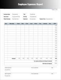Expense Report Free Sample Expense Report Template Form Intended