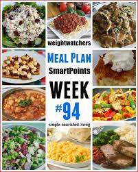 Weight Watchers Weekly Dinner Meal Plan 94 Freestyle Smartpoints