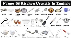 kitchen utensils name in english