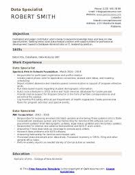 Information technology is a field that has lots of job openings, so how do you get the attention of the. Data Specialist Resume Samples Qwikresume