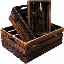 nesting baskets wooden gift crates for