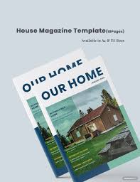 interior design magazine template in