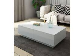 (2) total ratings 2, $183.99 new. Modern Coffee Table 4 Drawer Storage Shelf High Gloss Wood Living Room Furniture White Matt Blatt
