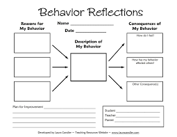 Tween Teaching Behavior Reflections Sheet Classroom