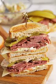 corned beef sandwich with coleslaw