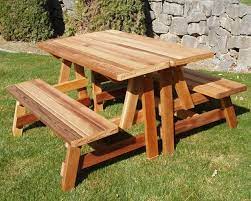 Western Red Cedar Wood Picnic Tables