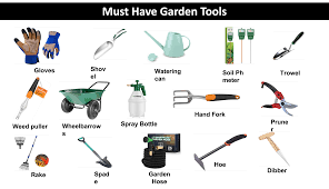 garden tools names with pictures