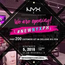 nyx sm megamall opening