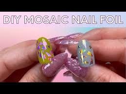 mosaic foils without sticky nail glue