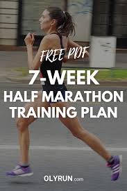 7 week half marathon training plan