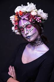 halloween themed makeup featuring