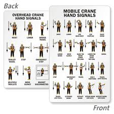 mobile crane hand signals wallet card
