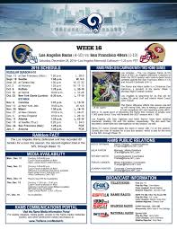 2016 Week 16 49ers Vs Rams By Los Angeles Rams Issuu