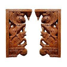 South Indian Wall Decor Of Wooden Wall