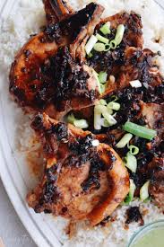 asian marinated pork chops with coconut